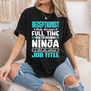 Receptionist Functie Titel Beroep Kantoormedewerke T-shirt