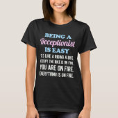 Receptionist Funny T-shirt (Voorkant)