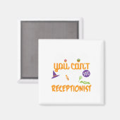 Receptionist Halloween kostuumfeest kan me niet wa Magneet (Voorkant / Achterkant)
