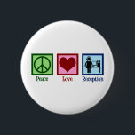 Receptionist Peace Love Reception Ronde Button 5,7 Cm<br><div class="desc">Peace Love Reception. Een schattig receptionnistcadeau voor een administratieve medewerker die admin bij een kantoor voor een bedrijf of een bedrijf werkt.</div>