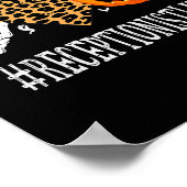 Receptionist Vrede Liefde Pompoen Plezier Hallowee Poster (Hoek)