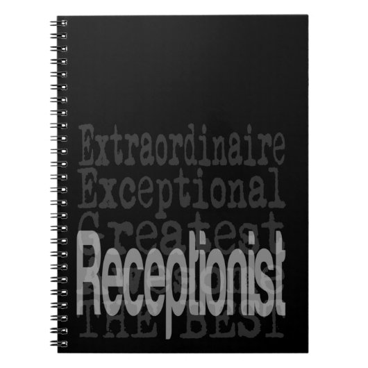 Receptioniste extraordinaire notitieboek (Voorkant)