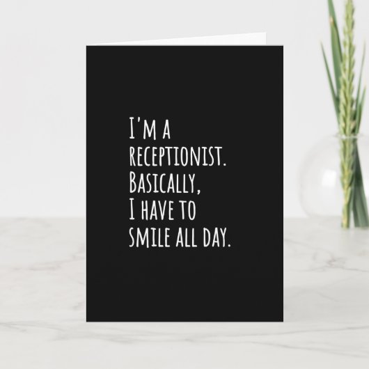 Receptioniste Kaart (Voorkant)