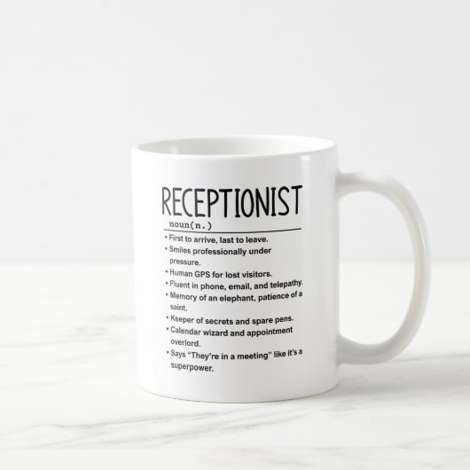 Receptioniste Koffiemok (Rechts)