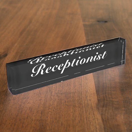 Receptioniste Naambordje (Zijkant)