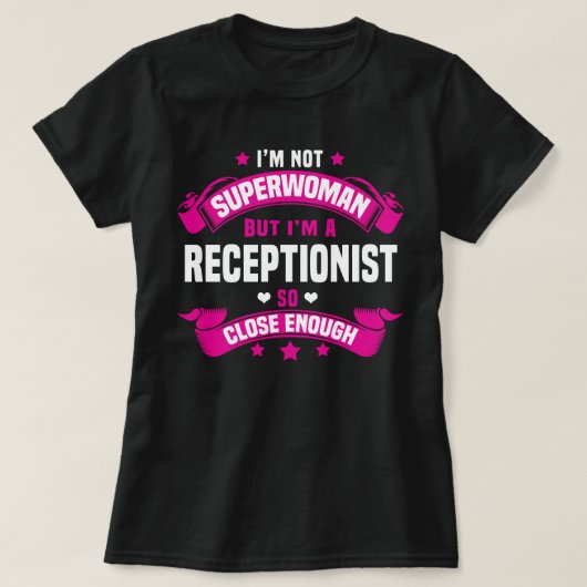 Receptioniste T-shirt (Design voorkant)
