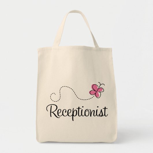 Receptioniste tervlinder voor verkoute roze vlinde tote bag (Voorkant)