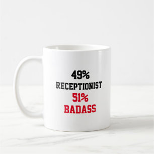 Receptionistische badpas koffiemok