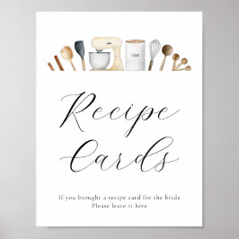 Receptkaart bord poster