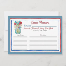 Receptkaart Garden Americana (Downloadbaar) Kaart