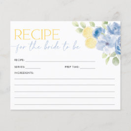Receptkaart Hoofdknijper Blauwe Citrus Bruiloft