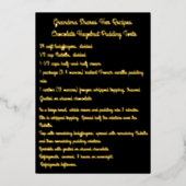 Receptkaart in zwart en goud folie  folie uitnodiging (Voorkant)