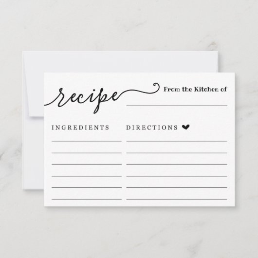 Receptkaart Kaart (Voorkant)