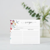Receptkaart met wilde bloemen (Staand voorkant)