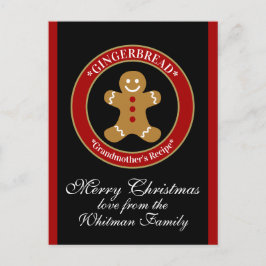 Receptkaart peperkoek feestdagenkaart
