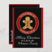 Receptkaart peperkoek feestdagenkaart (Voorkant / Achterkant)