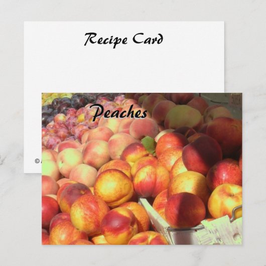 Receptkaart - Perziken Briefkaart (Voorkant / Achterkant)