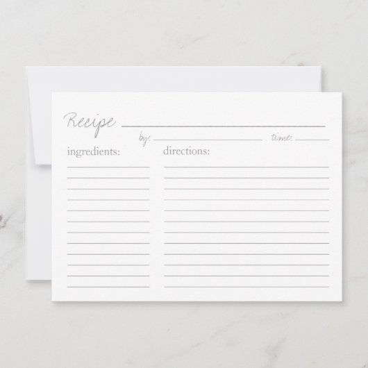 Receptkaart | Receptstijl (Voorkant)