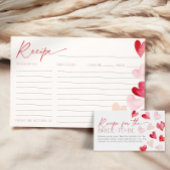 Receptkaart Roze Valentijnsharten Bruidsmeisjesfee Kaart