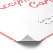 Receptkaart Shower Bord Poster (Hoek)