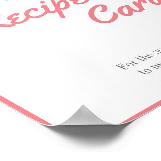 Receptkaart Shower Bord Poster (Hoek)