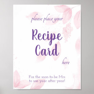 Receptkaart Shower Bord Poster