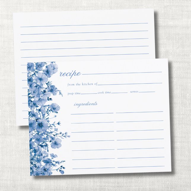 Receptkaart 'Something Blue Wildflower' voor Bruid (Creator heeft geüpload)