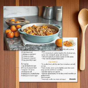 Receptkaart voor abrikozen crisp briefkaart