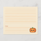 Receptkaart voor bruiloftsfeest met Malse Pompoen (Achterkant)