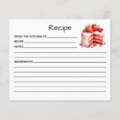 Receptkaart voor cake (Voorkant)