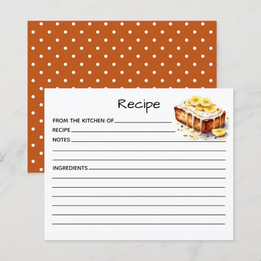 Receptkaart voor cake (Voorkant / Achterkant)