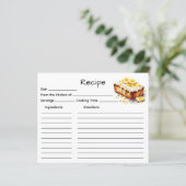 Receptkaart voor cake (Staand voorkant)