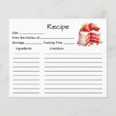 Receptkaart voor cake (Voorkant)