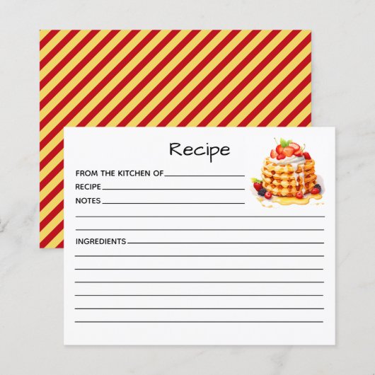 Receptkaart voor cake (Voorkant / Achterkant)