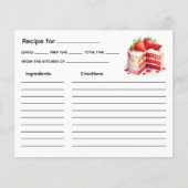 Receptkaart voor cake (Voorkant)