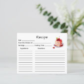 Receptkaart voor cake (Staand voorkant)