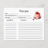 Receptkaart voor cake (Voorkant)