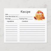 Receptkaart voor cake (Voorkant)