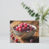 Receptkaart voor Gesuikerde Cranberry's Briefkaart (Staand voorkant)
