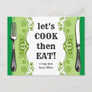  receptkaart voor het bakken van zilverwerk briefkaart