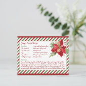 Receptkaart voor Moppe Gemberkoekjes Feestdagenkaart (Staand voorkant)