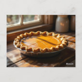 Receptkaart voor pompoentaart briefkaart (Achterkant)