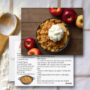 Receptkaart voor zelfgemaakte appelcrumble briefkaart