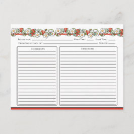 Receptkaarten met aardbeien en lieveheersbeestjes briefkaart