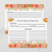 Receptkaarten met bloemen en groen op maat briefkaart (Voorkant / Achterkant)
