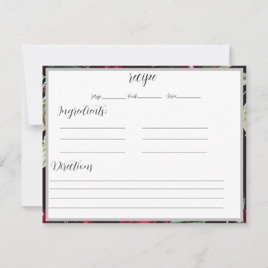 Receptkaarten met kersen achtergrond (Voorkant)