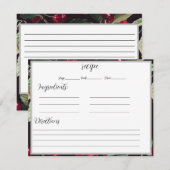 Receptkaarten met kersen achtergrond (Voorkant / Achterkant)