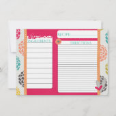 Receptkaarten voor Roze Sorbet (Voorkant)