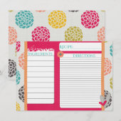 Receptkaarten voor Roze Sorbet (Voorkant / Achterkant)