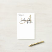 Receptnotities van het chef monogram post-it® notes (Op bureau)